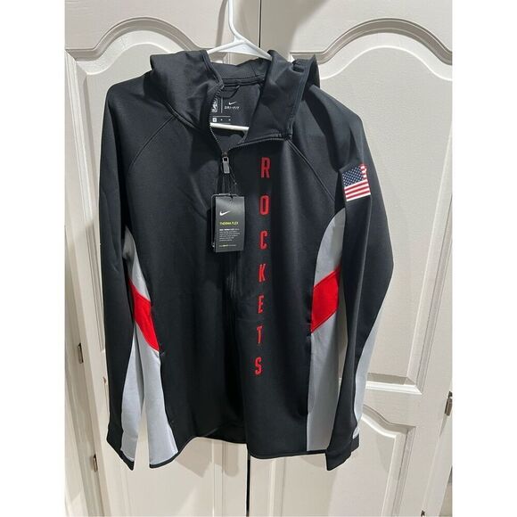 Nike Mens Rockets City Edition Thermaflex Showtime Hoodie SZ M